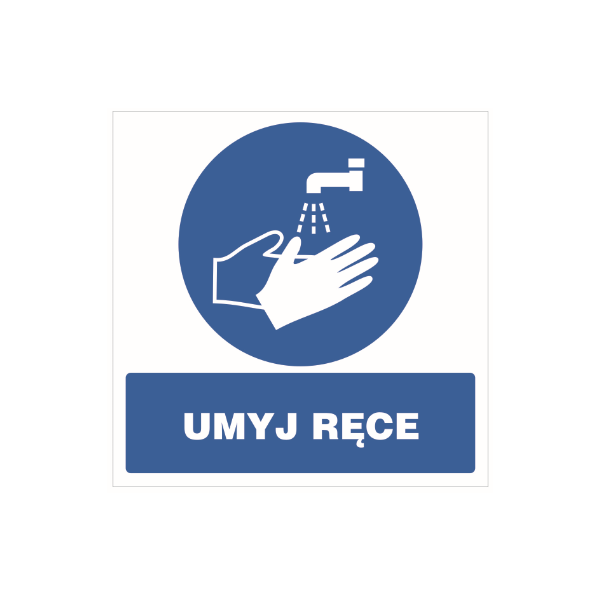 Koronawirus - Umyj ręce  - naklejka